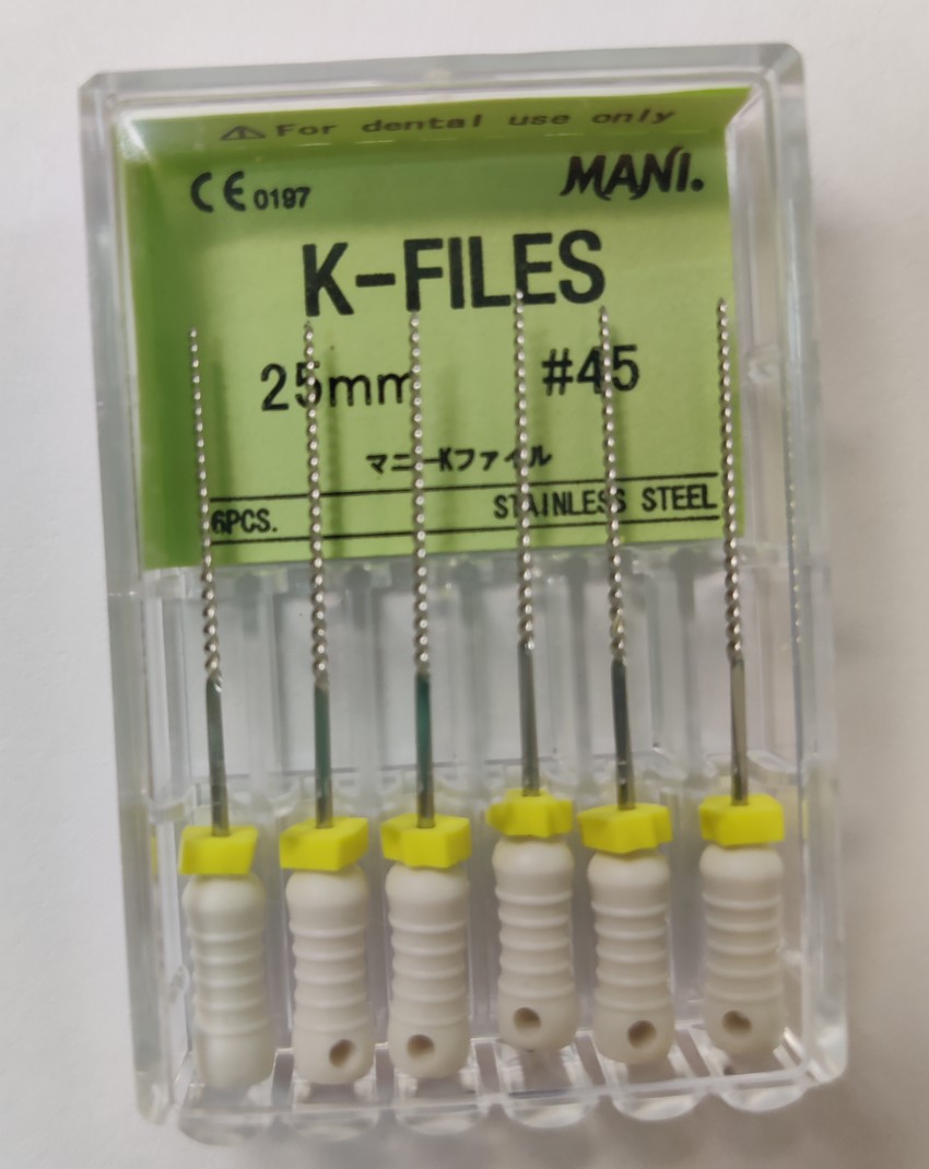 Каналорасширители ручные K-Files, 6 шт/уп, 45, длина 25 мм