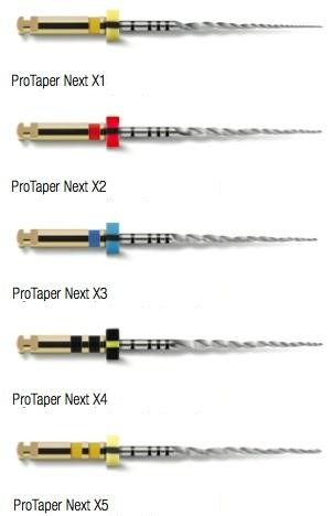 Каналорасширители машинные ProTaper NEXT, 3шт, X1-X5