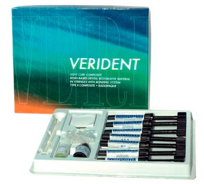 Светоотверждаемый гибридный композит Verident, набор 7 шпр.