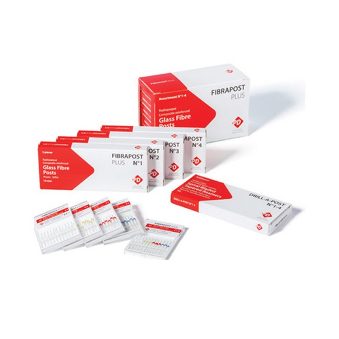 Fibrapost Plus - штифты стекловолоконные, рентгеноконтрастные, 12 шт