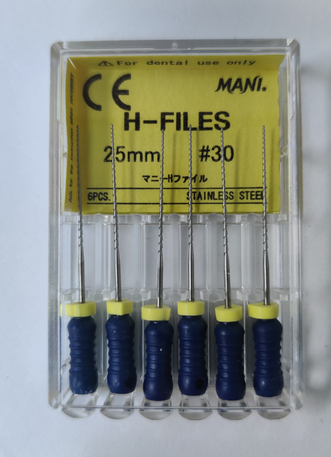 Каналорасширители ручные H-Files, 6 шт/уп, 30, 25мм