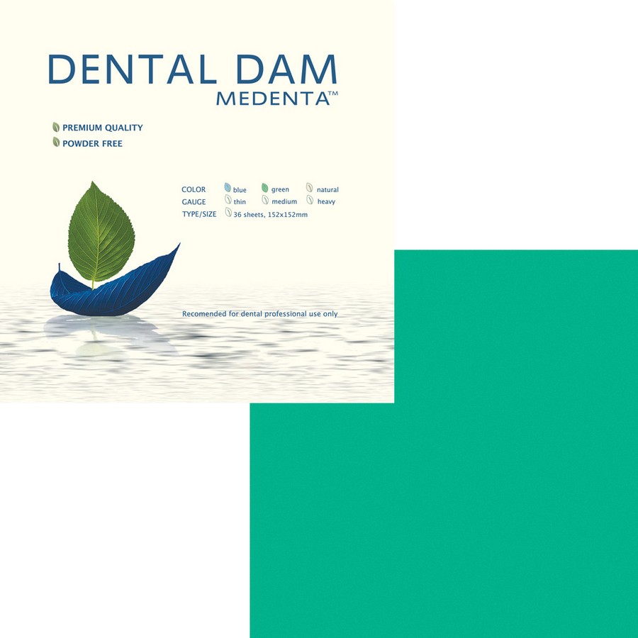 Завеса Medenta для Rubber Dam, зеленая, средняя