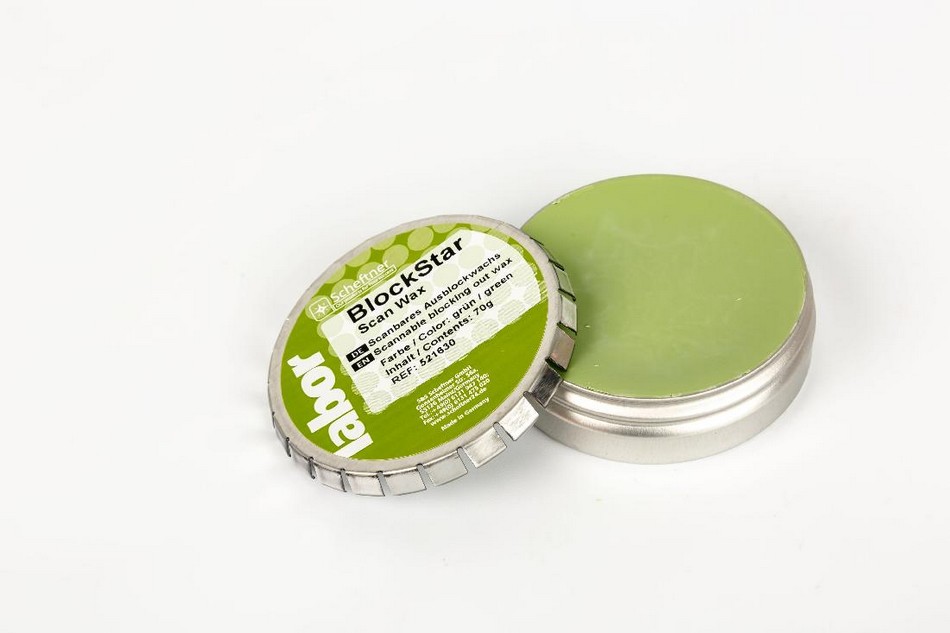 Воск для блокировки поднутрений  BlockStar ScanWax green, 70g