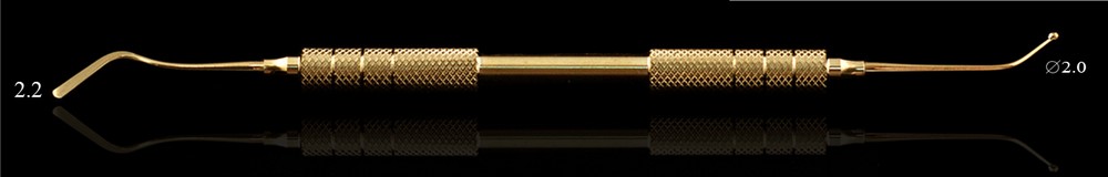 Штопфер-гладилка Fabri Gold, шарик d=2,5 мм, покрытие TiN