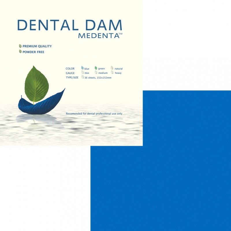 Завеса Medenta для Rubber Dam, голубая, тонкая