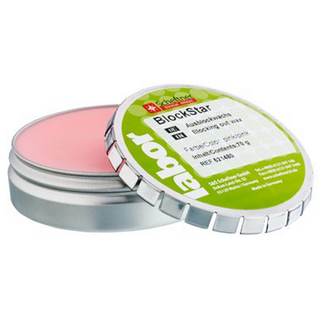 Воск для блокировки поднутрений  BlockStar pink, 70g