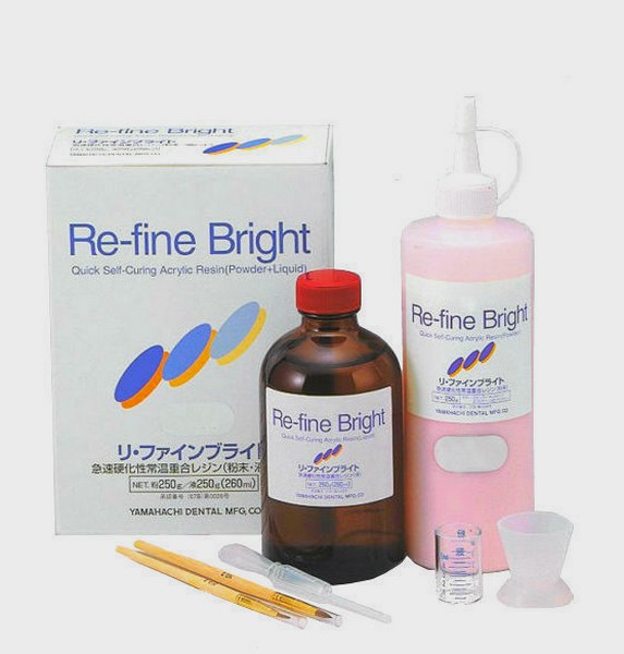 Re-Fine Bright акриловая пластмасса быстрого отверждения, 50г, цвет PINK, 3 мин