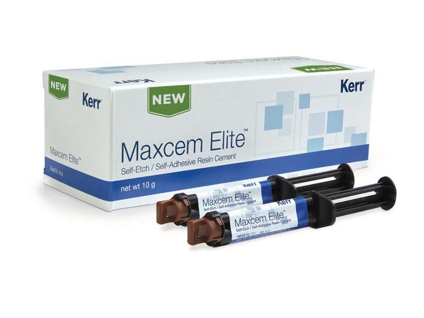 MaxCem Elite 2х5г, композитный цемент, белый