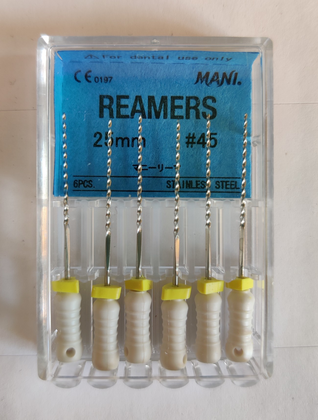 Каналорасширители ручные Reamers, 6 шт/уп, 45, 25мм