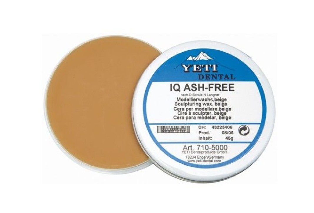 Воск моделировочный IQ Ash-free, 45г, бежевый